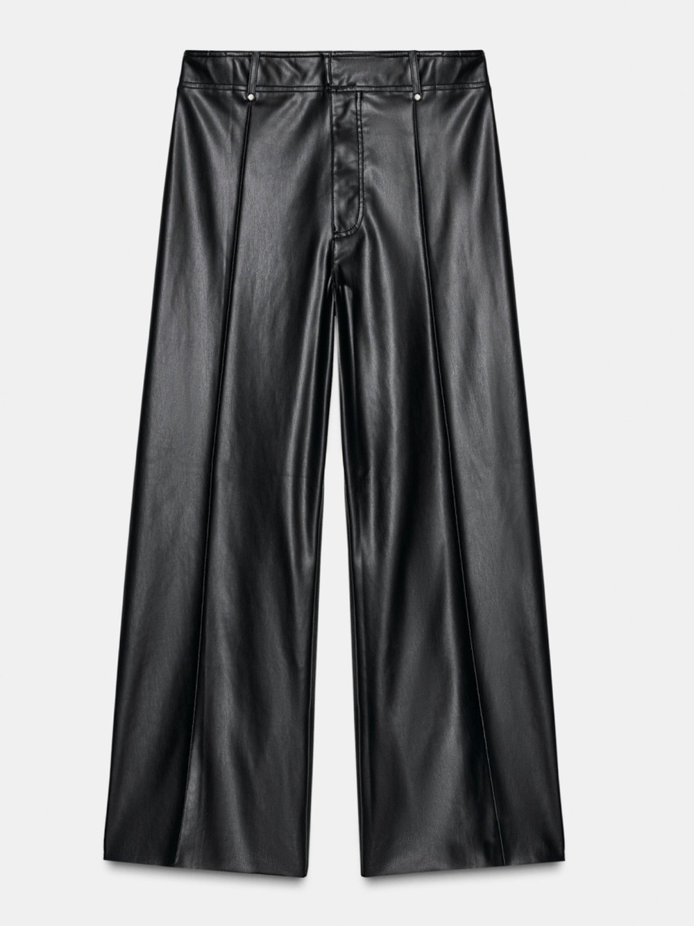 Zara Faux Leather Wide-Leg Pants